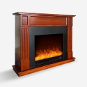 Kominek elektryczny o mocy 1500 W z ramą z imitacją drewna Göteborg M Oferta