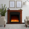 Kamin elektryczny 1500W energooszczędny imitacja drewna Ludvika M Sprzedaż