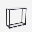 Nowoczesna konsola wejście przedpokój z metalowym stelażem 80x30x75cm Nigel Model