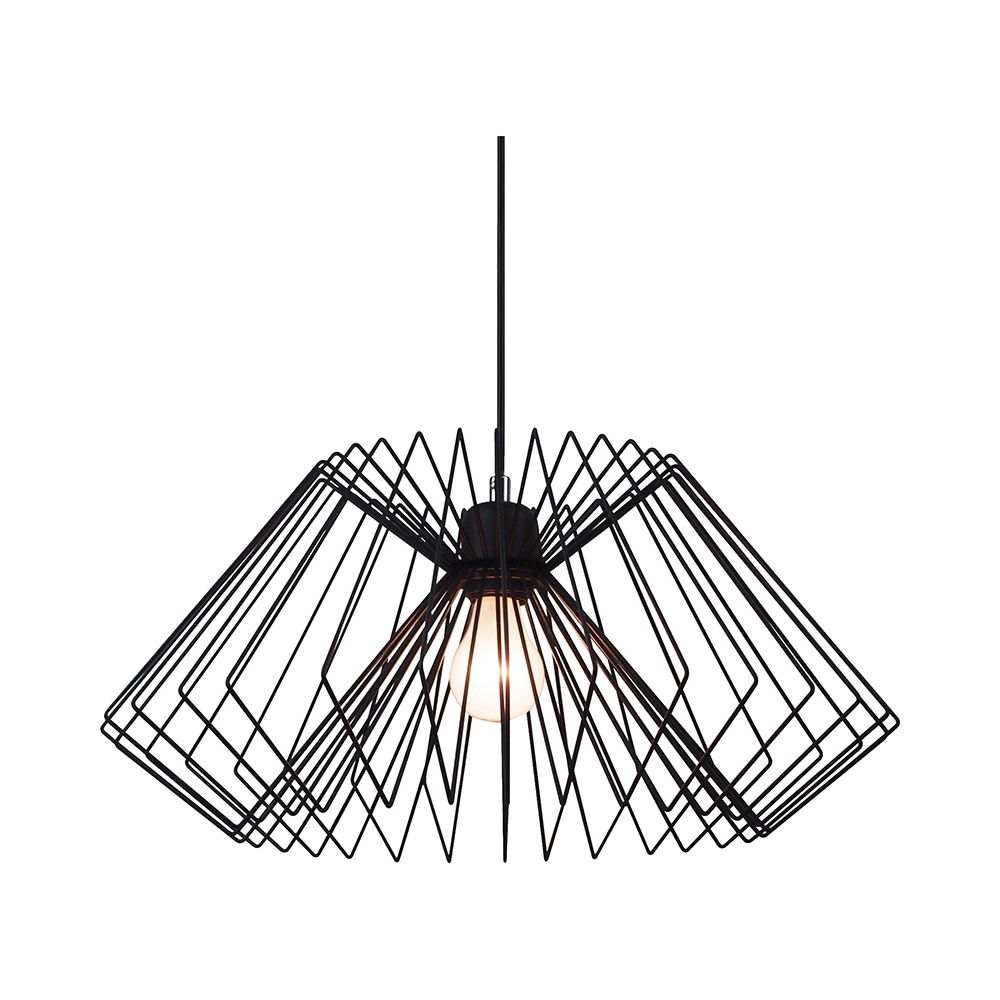 Nowoczesna lampa wisząca z czarnego metalu z regulowanym kablem Ø50 Spider Promocja