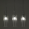 Nowoczesny żyrandol wiszący z 3 przezroczystymi lampami, wysokość 110 cm Tin Oferta