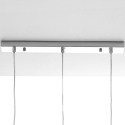 Nowoczesny żyrandol wiszący z 3 przezroczystymi lampami, wysokość 110 cm Tin Katalog