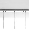 Nowoczesny żyrandol wiszący z 3 przezroczystymi lampami, wysokość 110 cm Tin Katalog