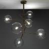 Żyrandol sufitowy z 6 lampami z metalu i szkła Andromeda Oferta