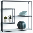 Półka ścienna kwadratowa metalowa 40x40 z 4 półkami Vanity 2 Sprzedaż