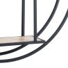 Okrągła półka ścienna Ø60cm z metalu i dębu z 3 półkami Vanity Oferta