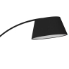 Lampa stojąca łukowa z czarnego metalu z marmurową podstawą wys. 205 cm Stelo Oferta