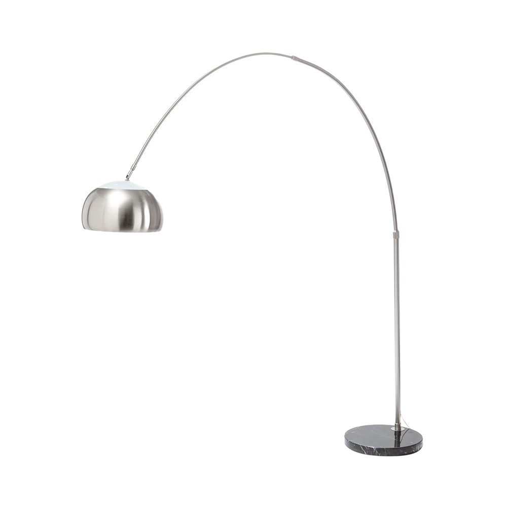 Lampa stojąca łukowa z metalu z podstawą z marmuru h220 cm Bow Promocja Lampa stojąca łukowa z metalu z podstawą z marmuru h220 cm Bow Promocja