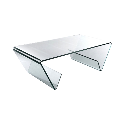 Stolik kawowy ze szkła 110x55cm z półką na czasopisma Pyramid Promocja