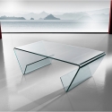 Stolik kawowy ze szkła 110x55cm z półką na czasopisma Pyramid Sprzedaż