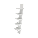 Nowoczesna półka ścienna z 5 półkami h155cm Erie White Promocja