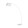Lampa stojąca łukowa z białego metalu z marmurową podstawą h160 cm Moines Promocja