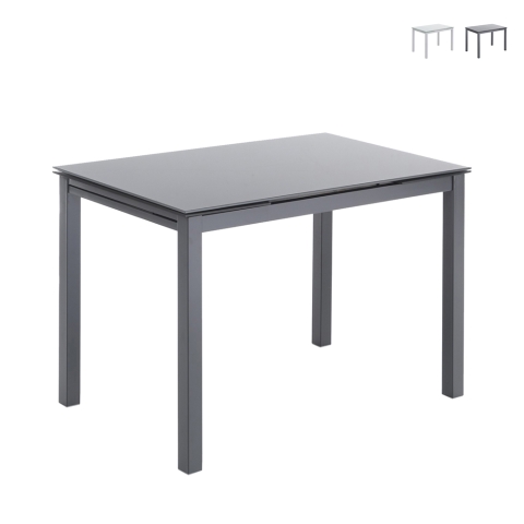 Stół kuchenny z rozkładanym szklanym blatem 110-170x76cm Cleve Promocja