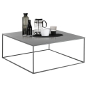 Stolik kawowy metalowy antracytowy szary 80x80cm Omaha bis Oferta