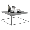 Stolik kawowy metalowy antracytowy szary 80x80cm Omaha bis Oferta