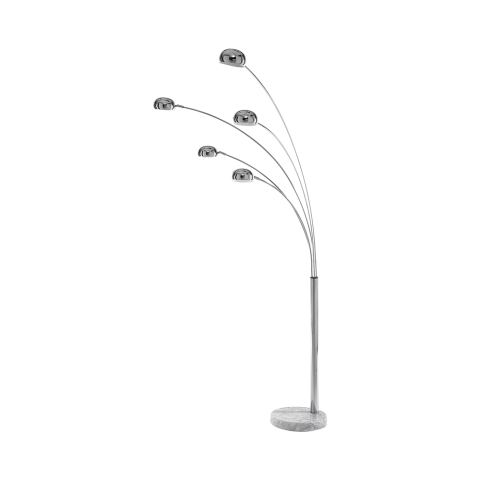 Nowoczesna lampa stojąca z 5 regulowanymi kloszami, wys. 216 cm Wellington Promocja