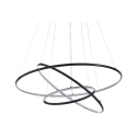 Lampa wisząca LED z plecionymi pierścieniami Ø80 cm Kering Promocja