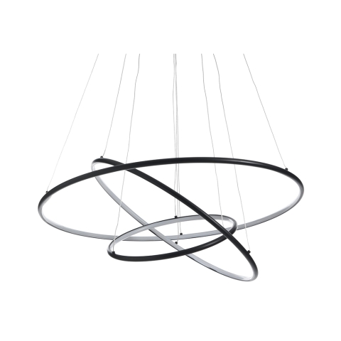 Lampa wisząca LED z plecionymi pierścieniami Ø80 cm Kering Promocja