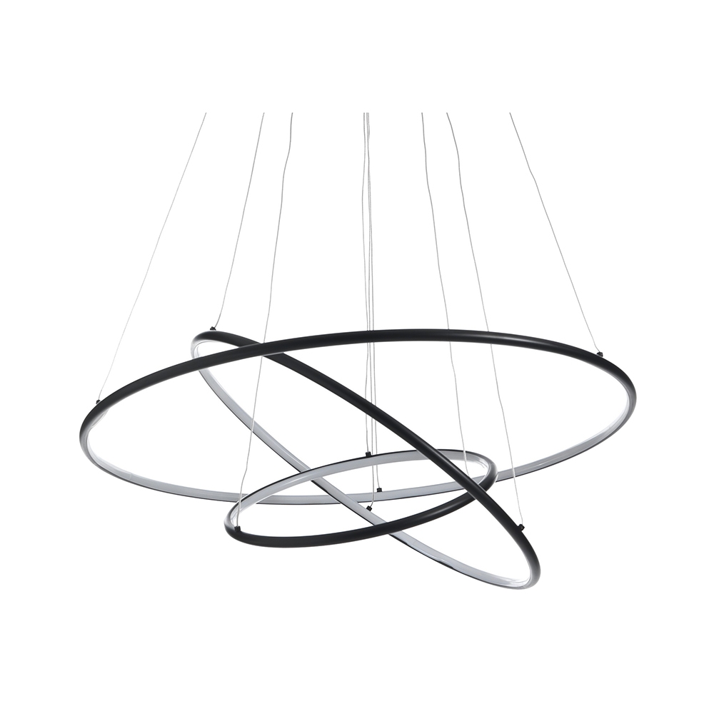 Lampa wisząca LED z plecionymi pierścieniami Ø80 cm Kering Promocja