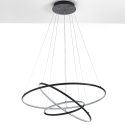 Lampa wisząca LED z plecionymi pierścieniami Ø80 cm Kering Rabaty