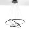 Lampa wisząca LED z plecionymi pierścieniami Ø80 cm Kering Rabaty
