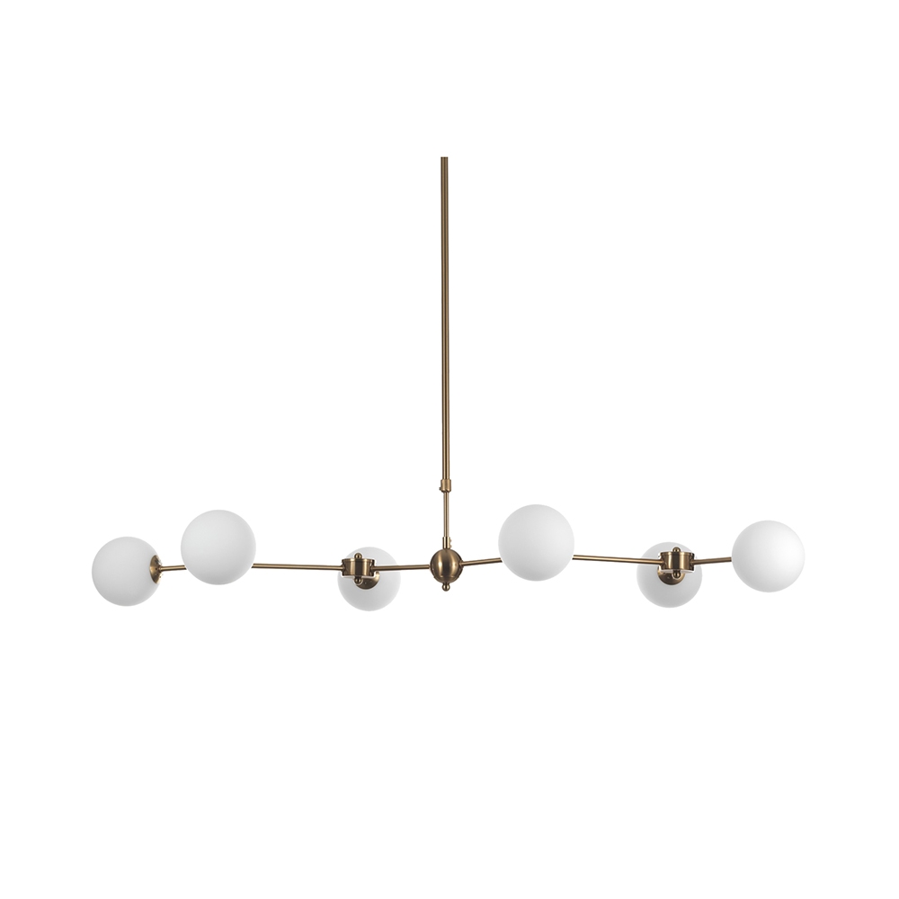 Lampa wisząca z 6 żarówkami, metal i szkło Cardy Promocja Lampa wisząca z 6 żarówkami, metal i szkło Cardy Promocja