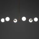 Lampa wisząca z 6 żarówkami, metal i szkło Cardy Sprzedaż