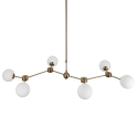Lampa wisząca z 6 żarówkami, metal i szkło Cardy Oferta