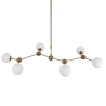 Lampa wisząca z 6 żarówkami, metal i szkło Cardy Oferta