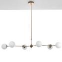 Lampa wisząca z 6 żarówkami, metal i szkło Cardy Sprzedaż