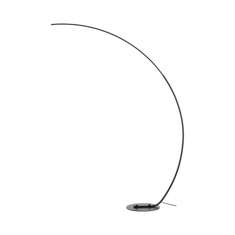 Lampa stojąca łukowa z aluminium czarny mat z LED, wys. 175 cm Nampa Promocja