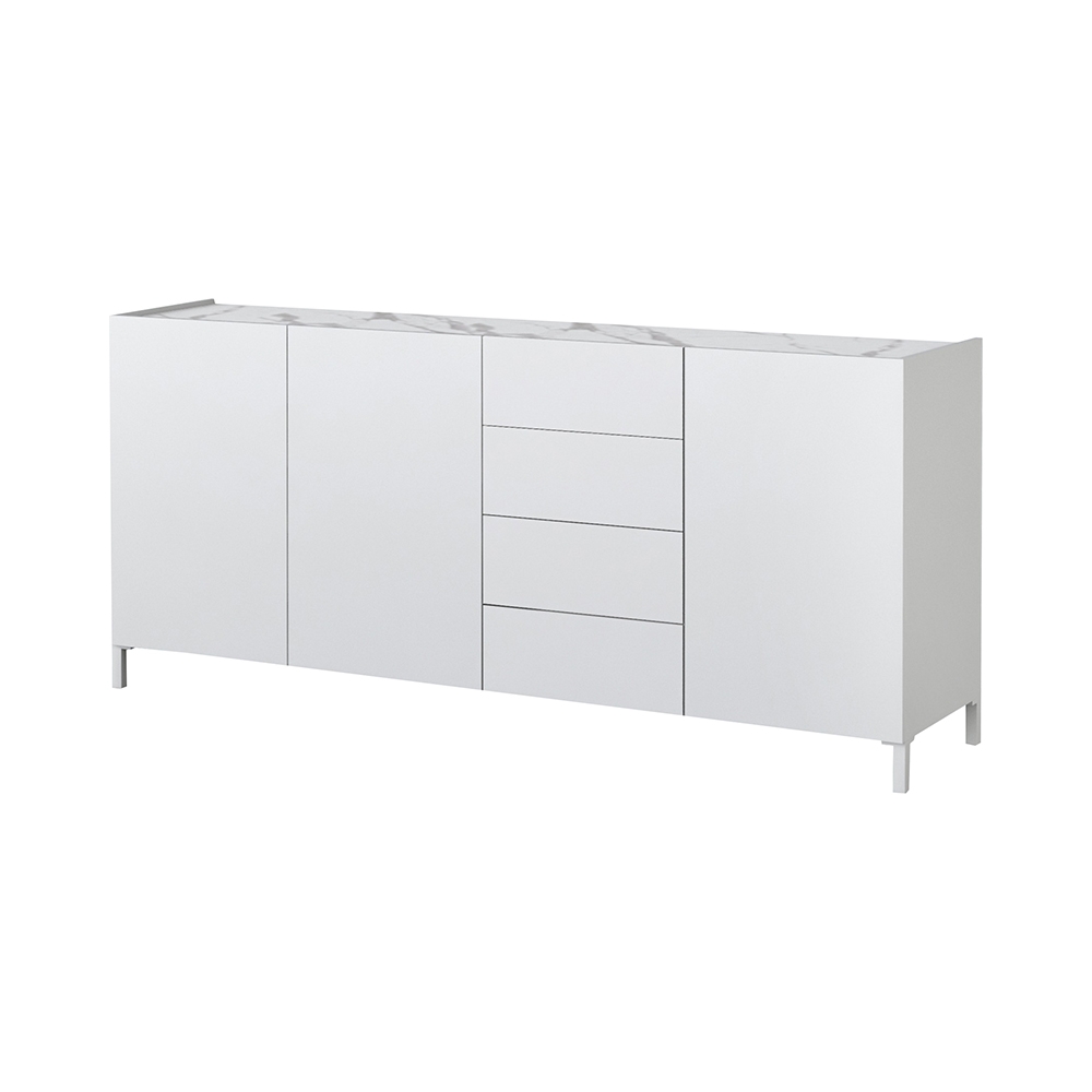 Komoda kredens do salonu biała Made in Italy efekt marmuru Durham Promocja Komoda kredens do salonu biała Made in Italy efekt marmuru Durham Promocja