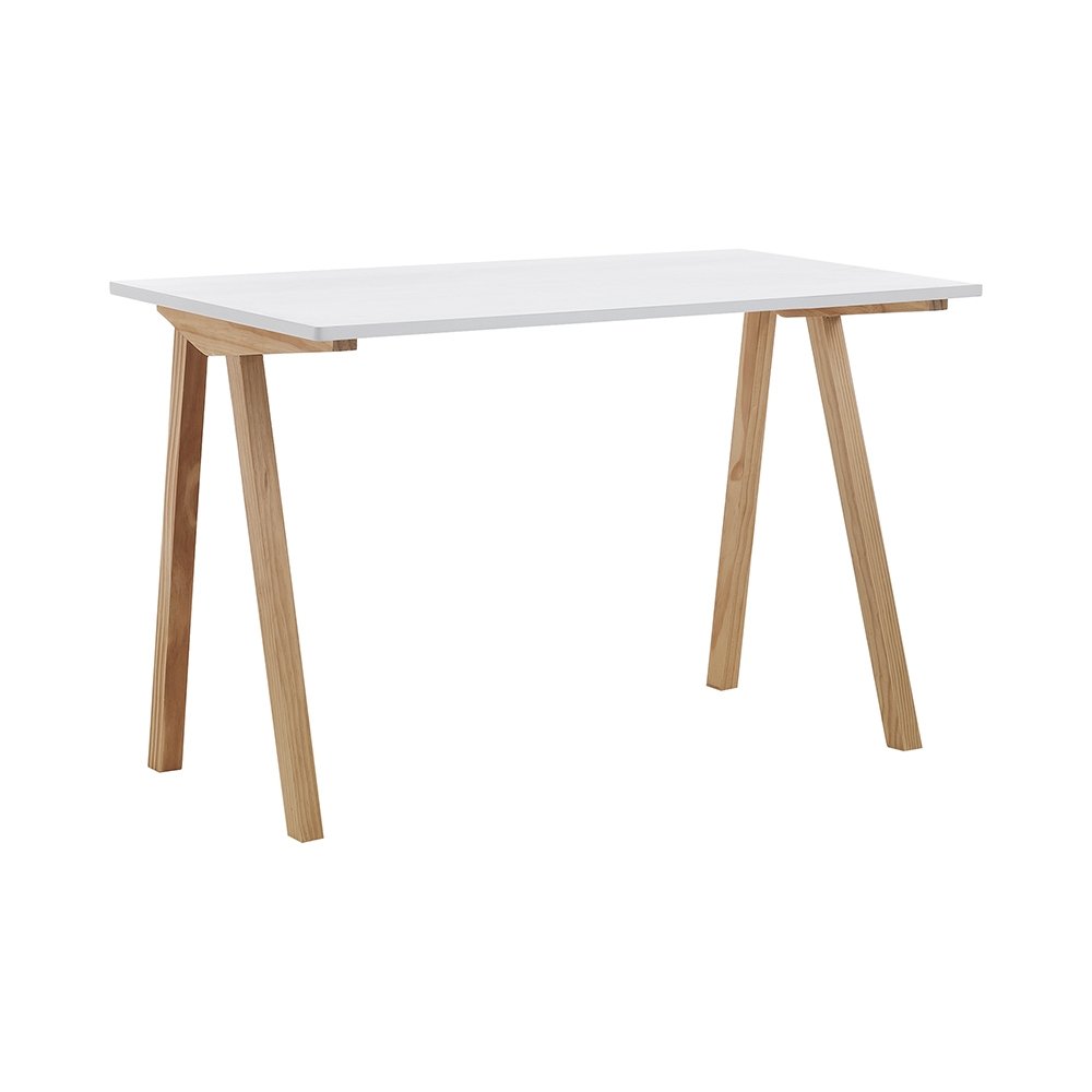 Biurko biurowe białe i dębowe w stylu skandynawskim 120x76x60cm Milton Promocja Biurko biurowe białe i dębowe w stylu skandynawskim 120x76x60cm Milton Promocja