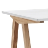 Biurko biurowe białe i dębowe w stylu skandynawskim 120x76x60cm Milton Oferta