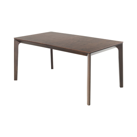 Stół rozkładany do jadalni 160-240x90cm z ciemnego drewna orzechowego Komodo Wood Promocja