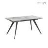 Stół rozkładany do jadalni z blatem ceramicznym 140-200x81 cm Onice Promocja