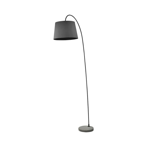 Minimalistyczna czarna lampa stojąca z betonową podstawą h210 cm Romina Black Promocja