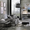 Minimalistyczna czarna lampa stojąca z betonową podstawą h210 cm Romina Black Sprzedaż
