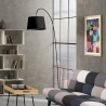 Minimalistyczna czarna lampa stojąca z betonową podstawą h210 cm Romina Black Oferta