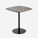 Stół do jadalni 70x70cm do restauracji kuchni imitacja marmuru czarny Mikee+ Promocja