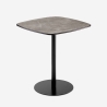 Stół do jadalni 70x70cm do restauracji kuchni imitacja marmuru czarny Mikee+ Promocja