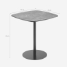 Stół do jadalni 70x70cm do restauracji kuchni imitacja marmuru czarny Mikee+ Rabaty