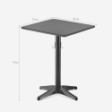 Stół barowy restauracyjny w kolorze czarnym 70x70cm nowoczesny z haczykami na torby Jotor Sprzedaż
