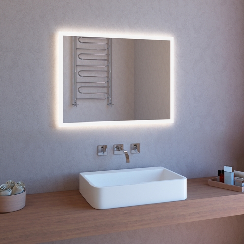 Lustro łazienkowe z podświetleniem LED dotykowym i bluetooth 100x70cm ETR106-L Promocja
