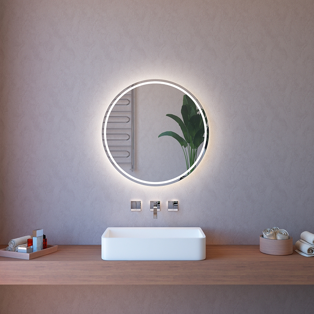 Lustro łazienkowe okrągłe 75cm podświetlane z funkcją przeciwmgielną ETR103-M Promocja Lustro łazienkowe okrągłe 75cm podświetlane z funkcją przeciwmgielną ETR103-M Promocja