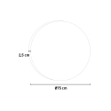 Lustro łazienkowe okrągłe 75cm podświetlane z funkcją przeciwmgielną ETR103-M Oferta