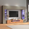 Nowoczesna ściana do salonu z szafką RTV i 2 witrynami Egypt TW Promocja