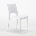 Biały kwadratowy stolik 70x70 cm z 2 kolorowymi krzesłami Paris Cocktail 