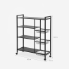 Wózek na owoce i warzywa z metalu na kółkach 80x32x108cm Faris Oferta