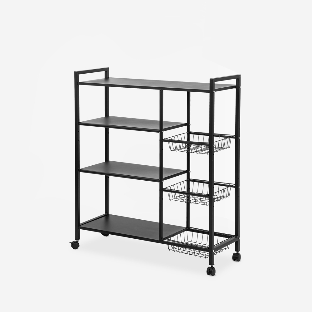 Wózek kuchenny na owoce z kółkami 4 półki 90x32x108cm Faris Plus Promocja Wózek kuchenny na owoce z kółkami 4 półki 90x32x108cm Faris Plus Promocja